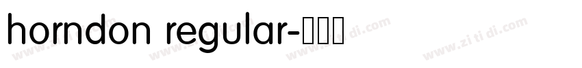 horndon regular字体转换